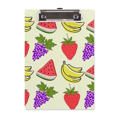 Fruits Pattern Background Food A5 Acrylic Clipboard