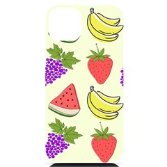 Fruits Pattern Background Food iPhone 14 Plus Black UV Print Case