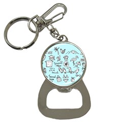 June Doodle Tropical Beach Sand Bottle Opener Key Chain by Apen