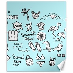 June Doodle Tropical Beach Sand Canvas 8  X 10  by Apen