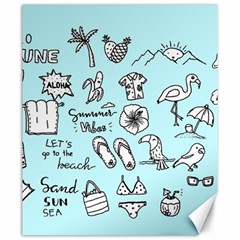 June Doodle Tropical Beach Sand Canvas 20  X 24  by Apen