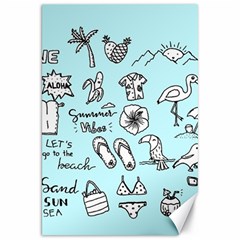 June Doodle Tropical Beach Sand Canvas 20  X 30  by Apen