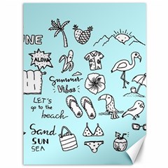 June Doodle Tropical Beach Sand Canvas 36  X 48  by Apen