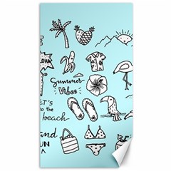 June Doodle Tropical Beach Sand Canvas 40  X 72  by Apen