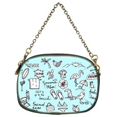 June Doodle Tropical Beach Sand Chain Purse (two Sides) by Apen