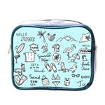 June Doodle Tropical Beach Sand Mini Toiletries Bag (One Side) Front