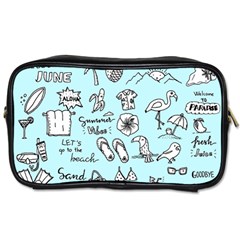 June Doodle Tropical Beach Sand Toiletries Bag (two Sides) by Apen