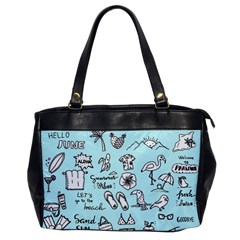 June Doodle Tropical Beach Sand Oversize Office Handbag by Apen