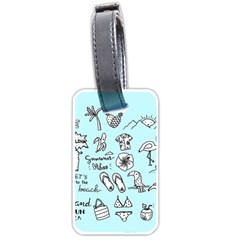 June Doodle Tropical Beach Sand Luggage Tag (one Side) by Apen