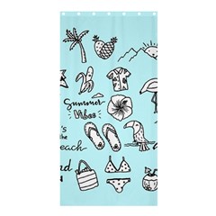 June Doodle Tropical Beach Sand Shower Curtain 36  X 72  (stall)  by Apen