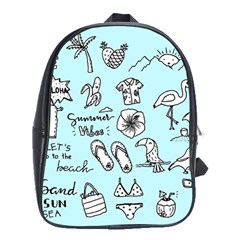 June Doodle Tropical Beach Sand School Bag (xl) by Apen