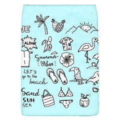 June Doodle Tropical Beach Sand Removable Flap Cover (l) by Apen