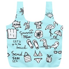 June Doodle Tropical Beach Sand Full Print Recycle Bag (xl) by Apen