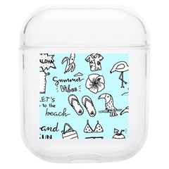 June Doodle Tropical Beach Sand Soft Tpu Airpods 1/2 Case by Apen