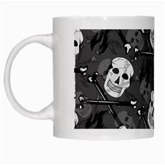 Skull Skeleton Pattern Texture White Mug