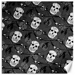 Skull Skeleton Pattern Texture Canvas 12  X 12  by Apen