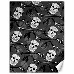 Skull Skeleton Pattern Texture Canvas 12  X 16  by Apen