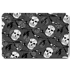 Skull Skeleton Pattern Texture Large Doormat by Apen