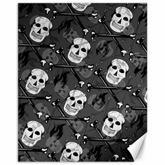 Skull Skeleton Pattern Texture Canvas 11  X 14 