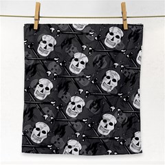 Skull Skeleton Pattern Texture Face Towel by Apen