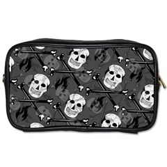 Skull Skeleton Pattern Texture Toiletries Bag (two Sides) by Apen