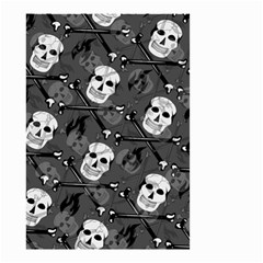 Skull Skeleton Pattern Texture Small Garden Flag (two Sides) by Apen