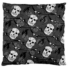 Skull Skeleton Pattern Texture Large Cushion Case (one Side) by Apen