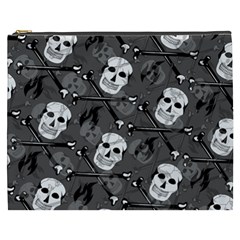 Skull Skeleton Pattern Texture Cosmetic Bag (xxxl) by Apen