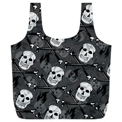 Skull Skeleton Pattern Texture Full Print Recycle Bag (xl) by Apen