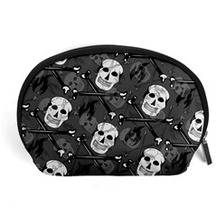 Skull Skeleton Pattern Texture Accessory Pouch (large) by Apen