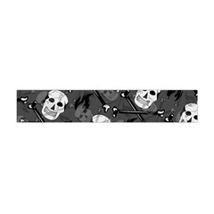 Skull Skeleton Pattern Texture Premium Plush Fleece Scarf (mini) by Apen