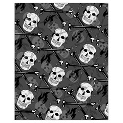 Skull Skeleton Pattern Texture Drawstring Bag (small) by Apen