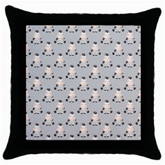 Zebra Wildlife Animal Mammal Throw Pillow Case (black) by Apen