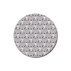 Zebra Wildlife Animal Mammal Rubber Coaster (round) by Apen