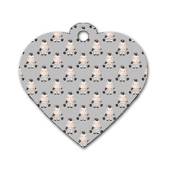 Zebra Wildlife Animal Mammal Dog Tag Heart (two Sides) by Apen