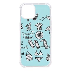 June Doodle Tropical Beach Sand Iphone 14 Tpu Uv Print Case by Apen