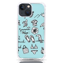 June Doodle Tropical Beach Sand Iphone 13 Mini Tpu Uv Print Case by Apen