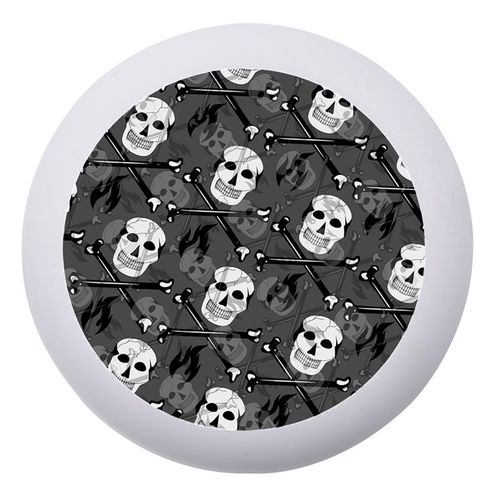 Skull Skeleton Pattern Texture Dento Box with Mirror