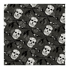 Skull Skeleton Pattern Texture Banner And Sign 3  X 3  by Apen