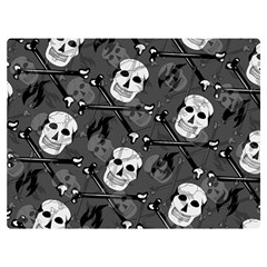 Skull Skeleton Pattern Texture Premium Plush Fleece Blanket (extra Small) by Apen