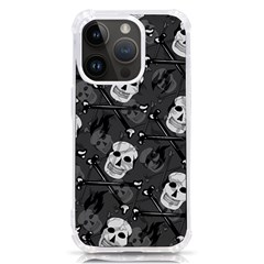 Skull Skeleton Pattern Texture Iphone 14 Pro Tpu Uv Print Case by Apen