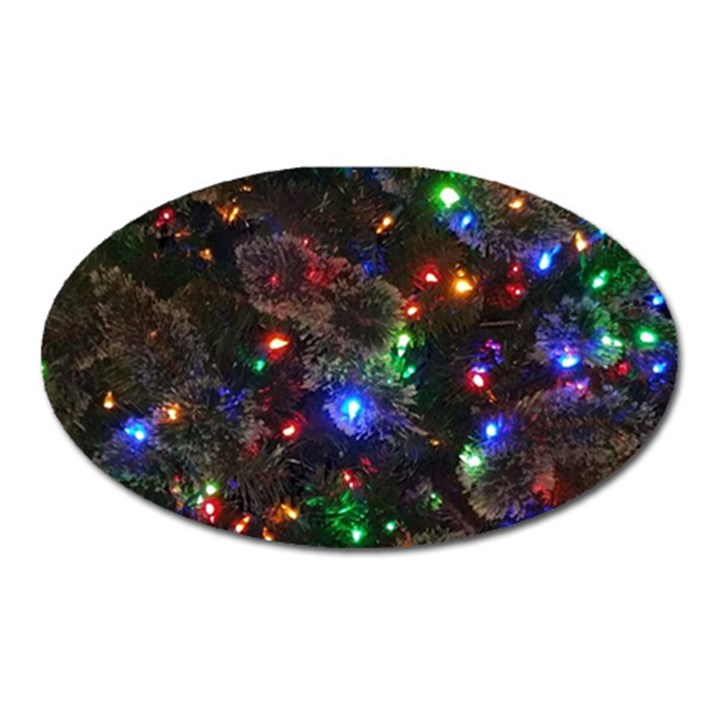 Christmas Lights Oval Magnet