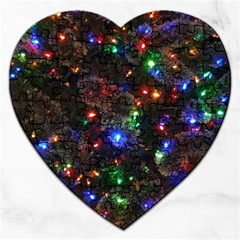 Christmas Lights Jigsaw Puzzle (heart) by Apen