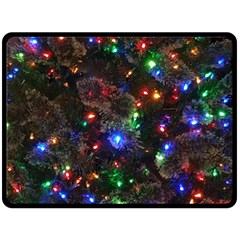 Christmas Lights Fleece Blanket (large) by Apen