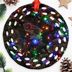 Christmas Lights Ornament (round Filigree) by Apen