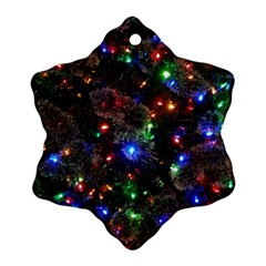 Christmas Lights Snowflake Ornament (two Sides) by Apen