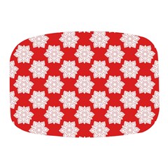 Christmas Snowflakes Background Pattern Mini Square Pill Box by Apen