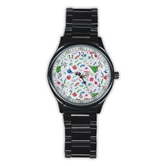 New Year Christmas Winter Pattern Stainless Steel Round Watch by Apen