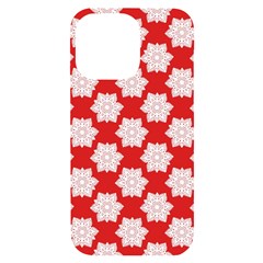 Christmas Snowflakes Background Pattern Iphone 14 Pro Max Black Uv Print Case by Apen