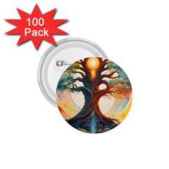 Tree Cosmic Spiritual Meditation 1 75  Buttons (100 Pack)  by Apen